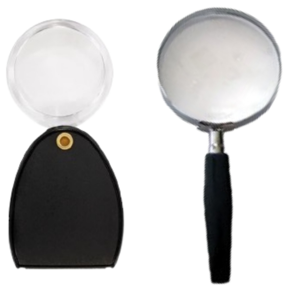 Lot of 2 Unbranded 2" Hand Held Magnifiers